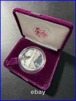 1987-1991 S U. S. MINT AMERICAN EAGLE 1oz SILVER PROOF $1 DOLLAR COIN Box/COA LOT