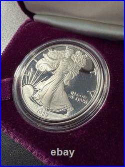 1987-1991 S U. S. MINT AMERICAN EAGLE 1oz SILVER PROOF $1 DOLLAR COIN Box/COA LOT