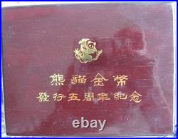 1987 China Panda Two Coin Silver Proof Set 1oz & 5oz 10 & 50 Yuan BOX+COA