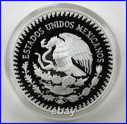 1987 MEXICO Proof Libertad 1 Onza 1 Oz SILVER Uncirculated Coin Box + COA B1655