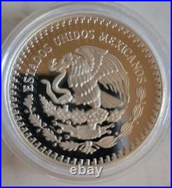1987 Mexico 1 oz Silver Libertad Proof Bullion Coin with original Mint BOX & COA