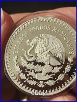 1987 Mexico Proof Libertad 0.999 Silver, Original Box & Coa Ready