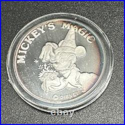 1987 Mickey's Magic First Edition 5 Troy Ounce Silver Proof Coin Box