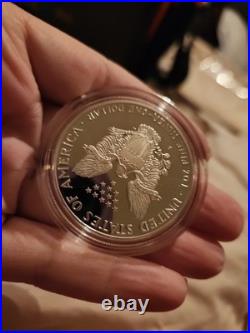 1987 Proof American Silver Eagle In Box with COA One Ounce Silver. 999