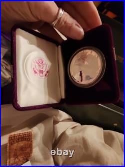 1987 Proof American Silver Eagle In Box with COA One Ounce Silver. 999