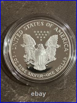 1987 S American Silver Eagle One Dollar DCAM Proof Coin with Mint Box & COA