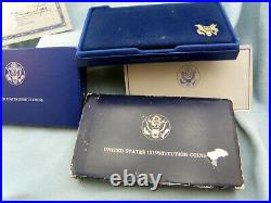 1987 Silver Dollar and Gold Five dollar Commemorative Proof Set (with Box & COA)