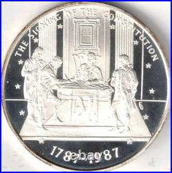 1987 U. S. Constitution Bicentennial Silver Proof Coin in Box. Rare Find