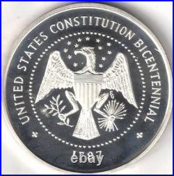 1987 U. S. Constitution Bicentennial Silver Proof Coin in Box. Rare Find