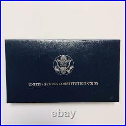 1987 U. S. Constitution Silver $1 Dollar Coin Proof in Box