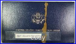1987 U. S. Mint Constitution $1 Silver + $5 Gold Proof Coin Set withBox & COA JAH