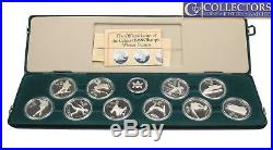 1988 Calgary Canadian Winter Olympics 10-Coin Proof Set COA Box