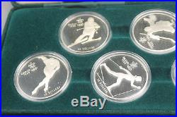 1988 Calgary Canadian Winter Olympics 10-Coin Proof Set COA Box