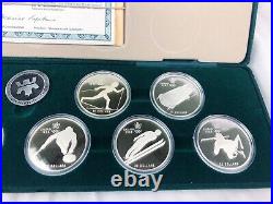 1988 Calgary Winter Olympics Canadian Proof Silver Coin Set withBox & Certificate