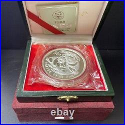1988 China 5oz 0.999 Silver 50 Yuan Proof Panda Sealed Two Original Boxes Coa 1988 China 5oz 0.999 Silver 50 Yuan Proof Panda Sealed Two Original Boxes Coa