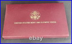 1988 Olympic 2-Coin Proof Set $5 Gold & Silver $1 Dollar! US Mint Box & COA