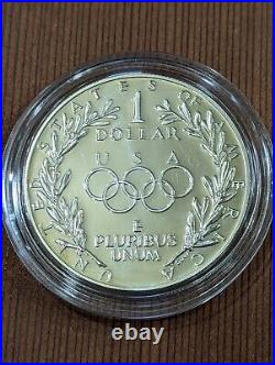 1988 Olympic Proof Silver Dollar and Gold Five Dollar In Mint Box & CoA