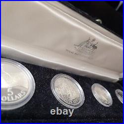 1988 Royal Australian Mint Sterling Silver Proof Set with Original Box BU