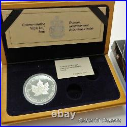 1989 Canada Commemorative Proof $5 Silver Maple Leaf in Wood Box #coinsofcanada