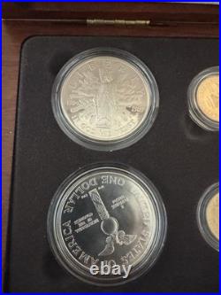 1989 Congress Bicentennial 6 Coin Proof & Uncirculated Set Gold Silver Box COA