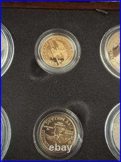 1989 Congress Bicentennial 6 Coin Proof & Uncirculated Set Gold Silver Box COA