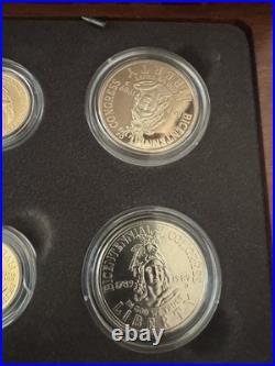 1989 Congress Bicentennial 6 Coin Proof & Uncirculated Set Gold Silver Box COA
