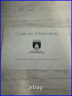 1989 Congress Bicentennial 6 Coin Proof & Uncirculated Set Gold Silver Box COA