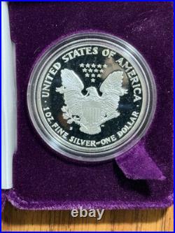 1989-S SILVER EAGLE? PROOF $1 1oz ORIGINAL U. S. MINT BOX withCOA FREE SHIPPING