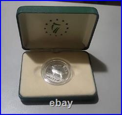 1990 Ireland 5 Ecu Silver Proof coin RARE 20k Minted BOX & COA? 2