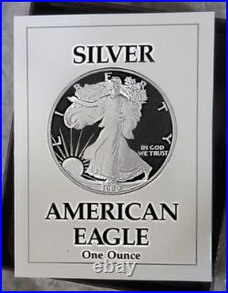 1990-S Proof American Silver Eagle Dollar $1 Box & COA US Mint Bullion OGP