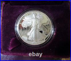 1990-S Proof American Silver Eagle Dollar $1 Box & COA US Mint Bullion OGP