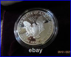 1990-S Proof American Silver Eagle Dollar $1 Box & COA US Mint Bullion OGP