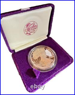 1991 American Silver Eagle Bullion Proof $1 Coin Collectible with Box and COA