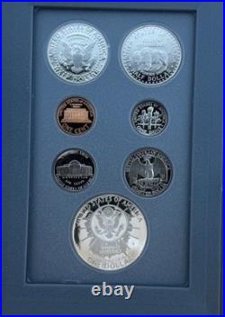 1991 Prestige Proof Set Mt. Rushmore Silver Dollar Complete with Box & COA