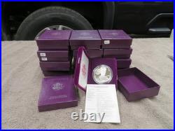1991-S $1 Proof American Silver Eagle in Box with COA-Free Shipping