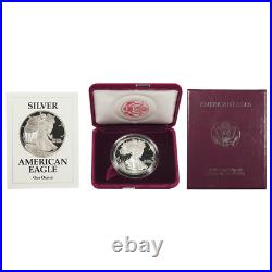 1991-S Proof $1 American Silver Eagle Box, OGP & COA