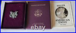 1991-S Proof American Silver Eagle 1 oz. 999 Silver with Original Box & COA OGP