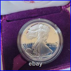 1991-S Proof American Silver Eagle 1 oz. 999 Silver with Original Box & COA OGP