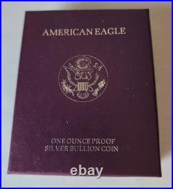 1991-S Proof American Silver Eagle 1 oz. 999 Silver with Original Box & COA OGP