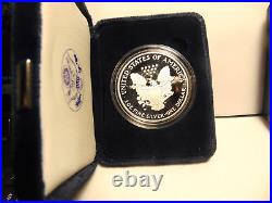 1991 S Silver Eaglecameo Proof Box An Cert