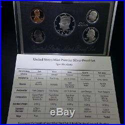 1992-1998 90% Silver United States Premier Proof Sets All 7 US Mint Box & COA