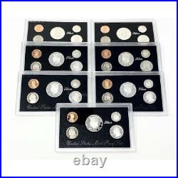 1992-1998-S U. S. Silver Proof Sets Black Box (7 Sets)