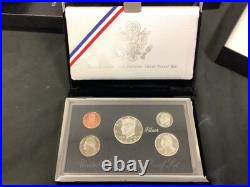 1992 & 1998 US MINT SILVER PROOF SETS IN BOX 5-COINS EACH withOGP & COA Puffy Box