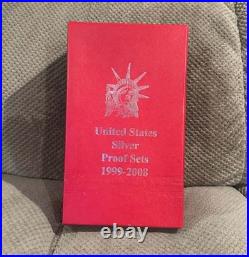 1992-2008 U. S. Mint SILVER PROOF SET LOT= 16 SETS + STORAGE RED BOX