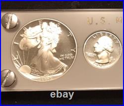 1992 Silver US Mint Proof Set With Silver Eagle Display Box