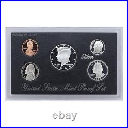 1992 US Mint Silver Proof set 90% Silver Kennedy Black box (OGP) 5 coins