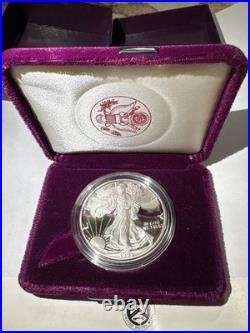 1993 American Proof Silver Eagle BU with Box & COA Original US Mint Packaging