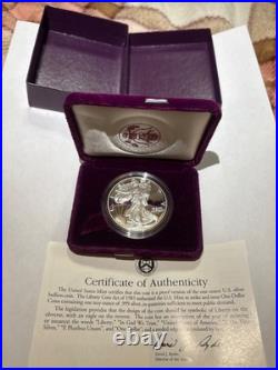 1993 American Proof Silver Eagle BU with Box & COA Original US Mint Packaging