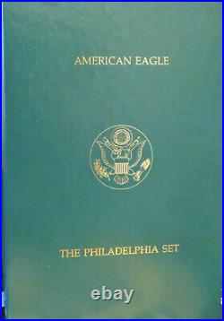1993 PHILADELPHIA GOLD and SILVER AMERICAN EAGLE 5 COIN PROOF SET ORIGINAL BOX