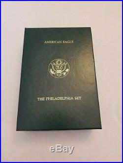1993 Philadelphia Proof Gold and Silver Eagle US Mint 5 Coin Set with Box & COA